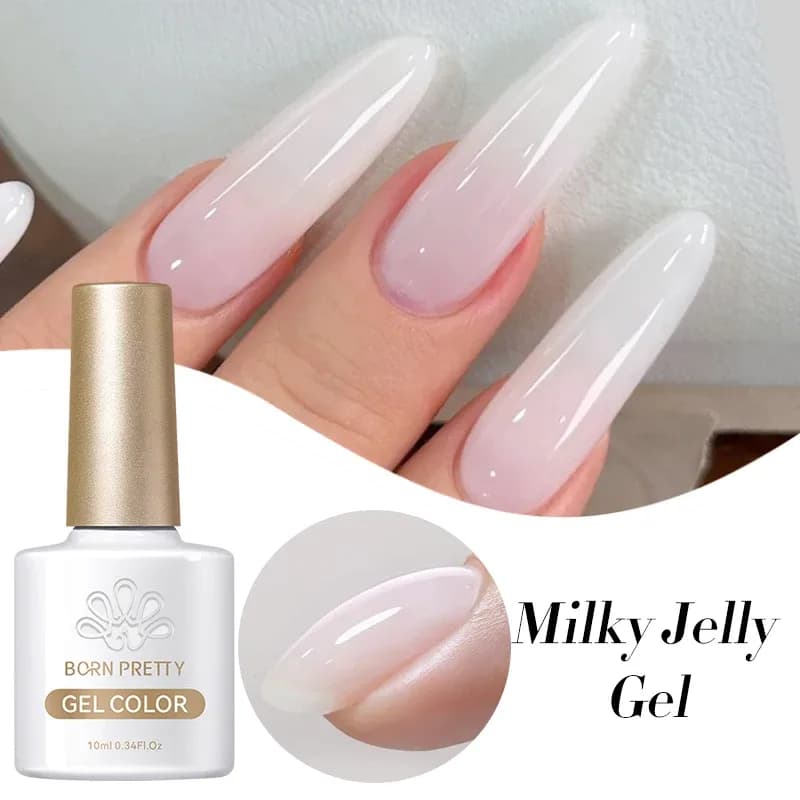 Milky Jelly White Gel Nail Polish, 10 ml
