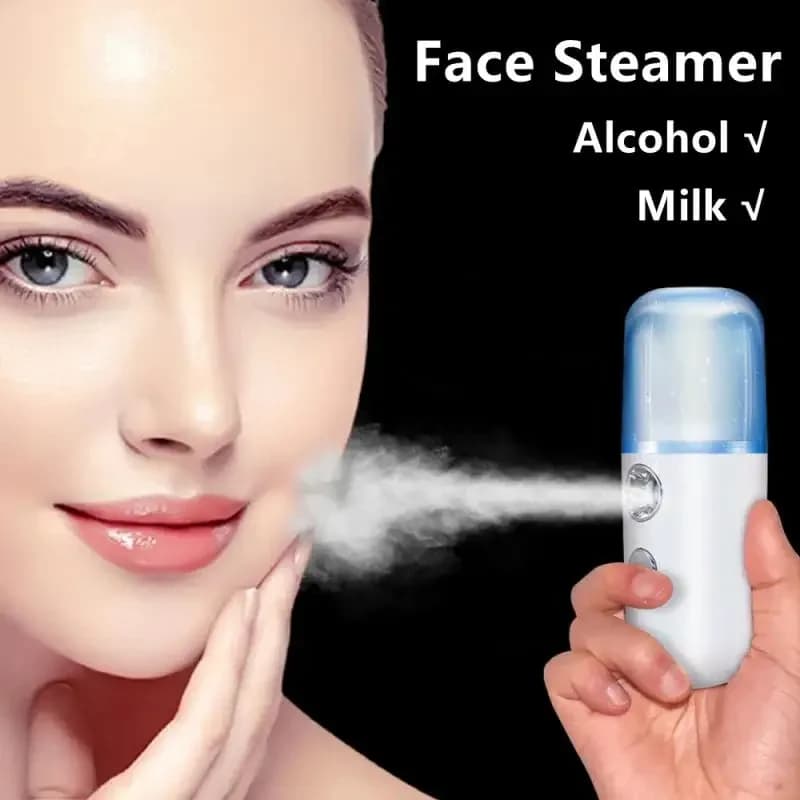 USB‑Rechargeable Portable Nano Mist Facial Steamer