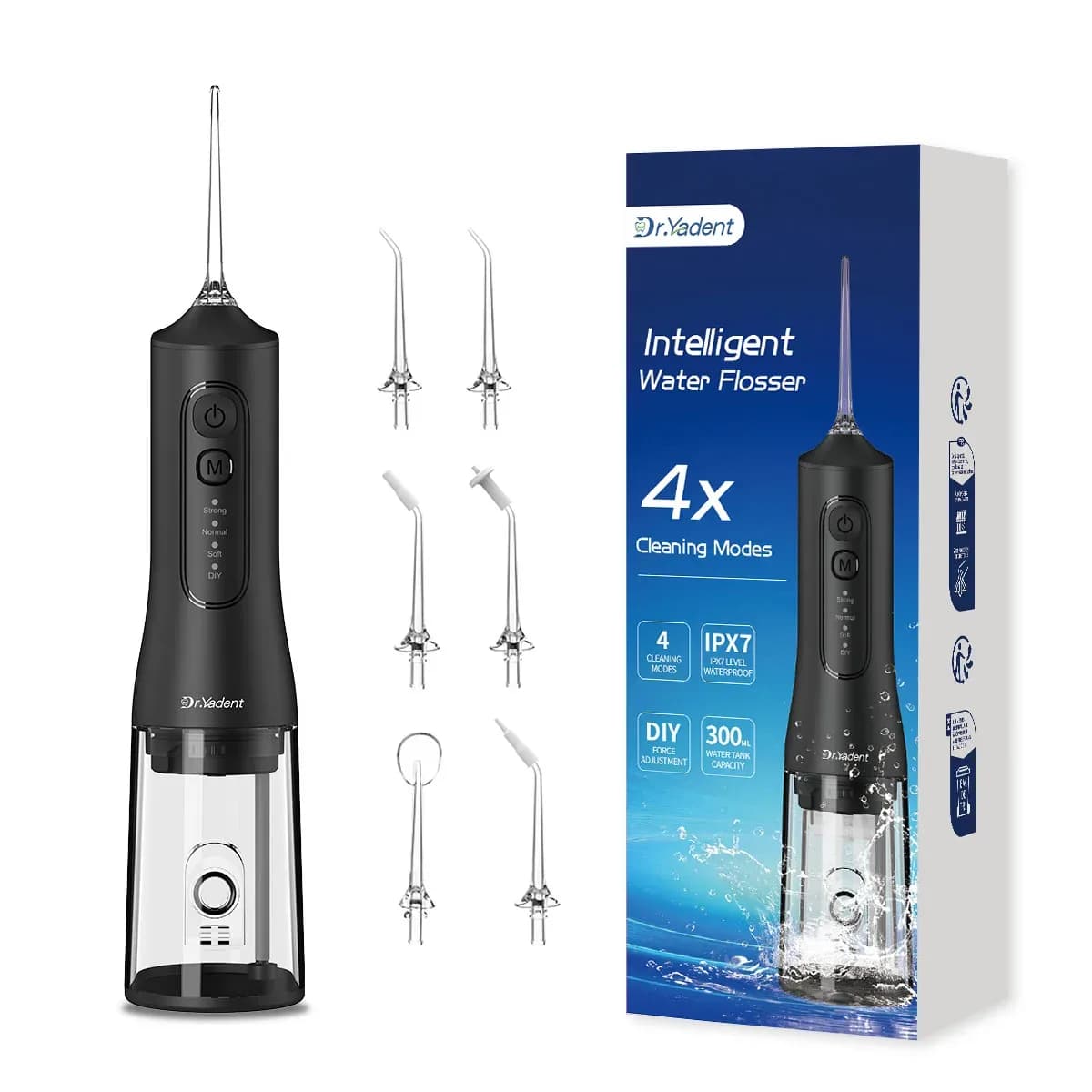 Dr. Yadent Cordless Oral Irrigator Water Flosser, 300 ml
