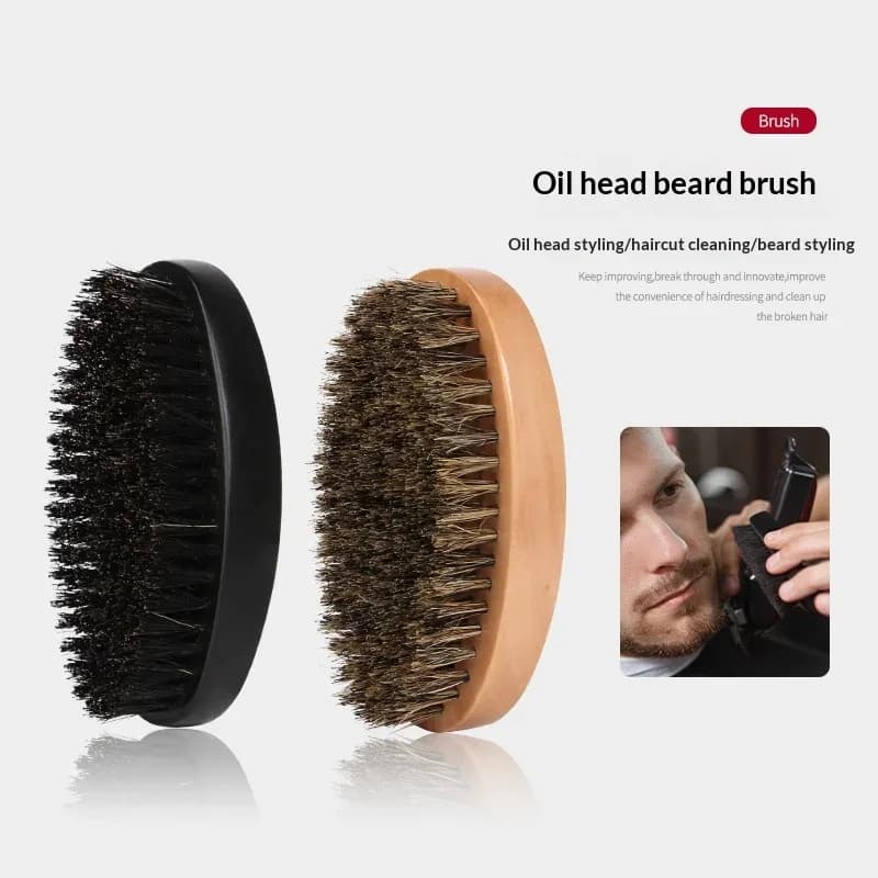 Boar Bristle Beard Brush – Portable Shaving