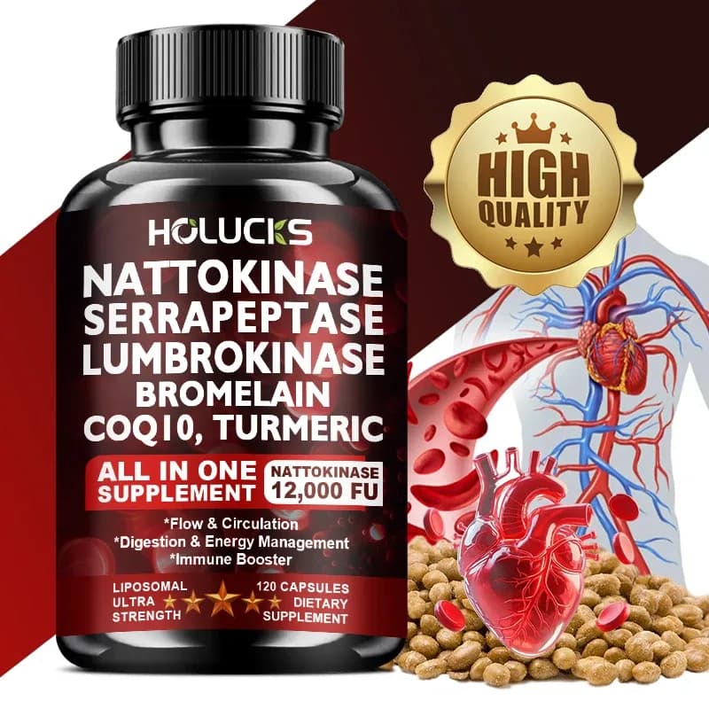 Nattokinase Supplement for Blood Flow & Heart Health