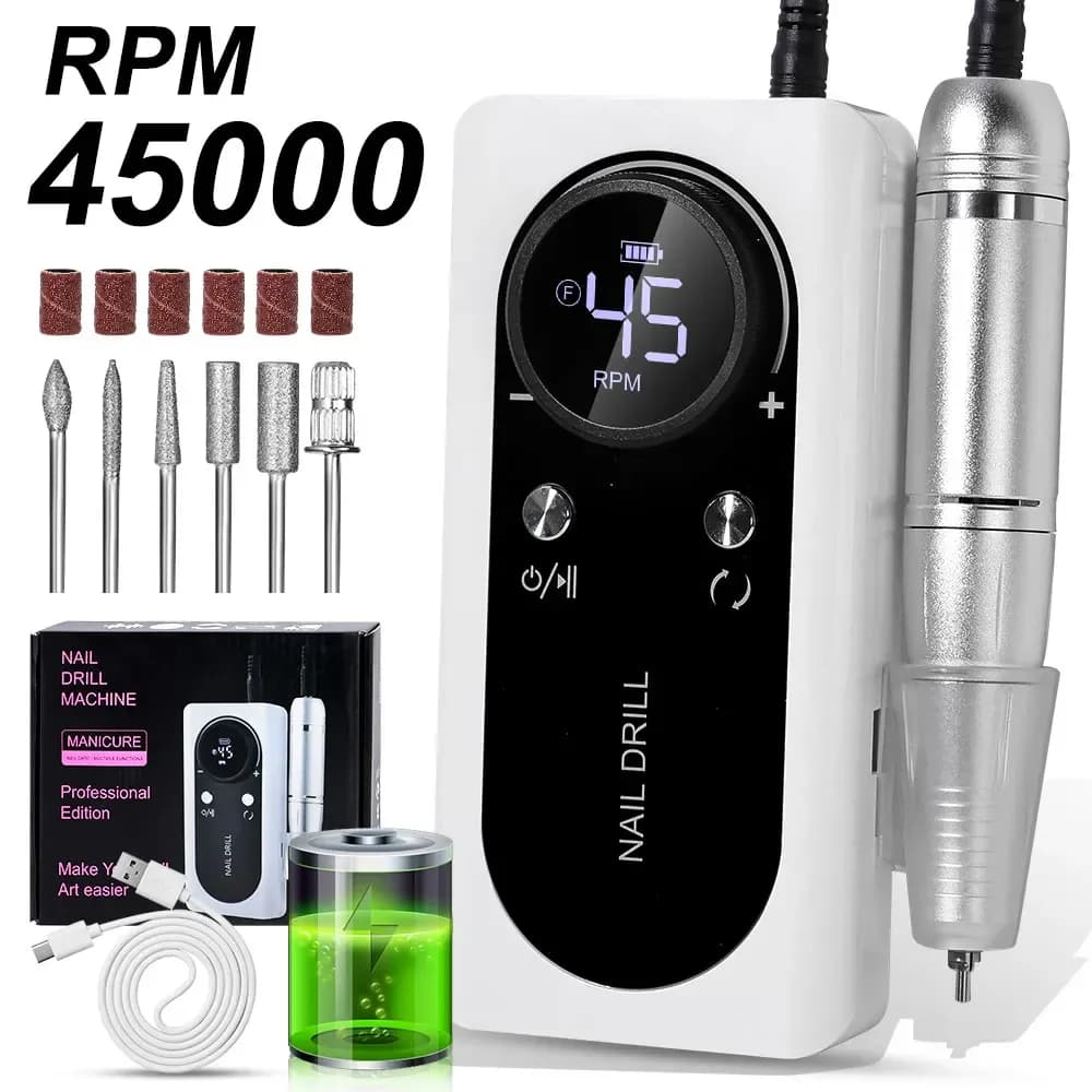 Professional Rechargeable Electric Nail File – 45,000 RPM