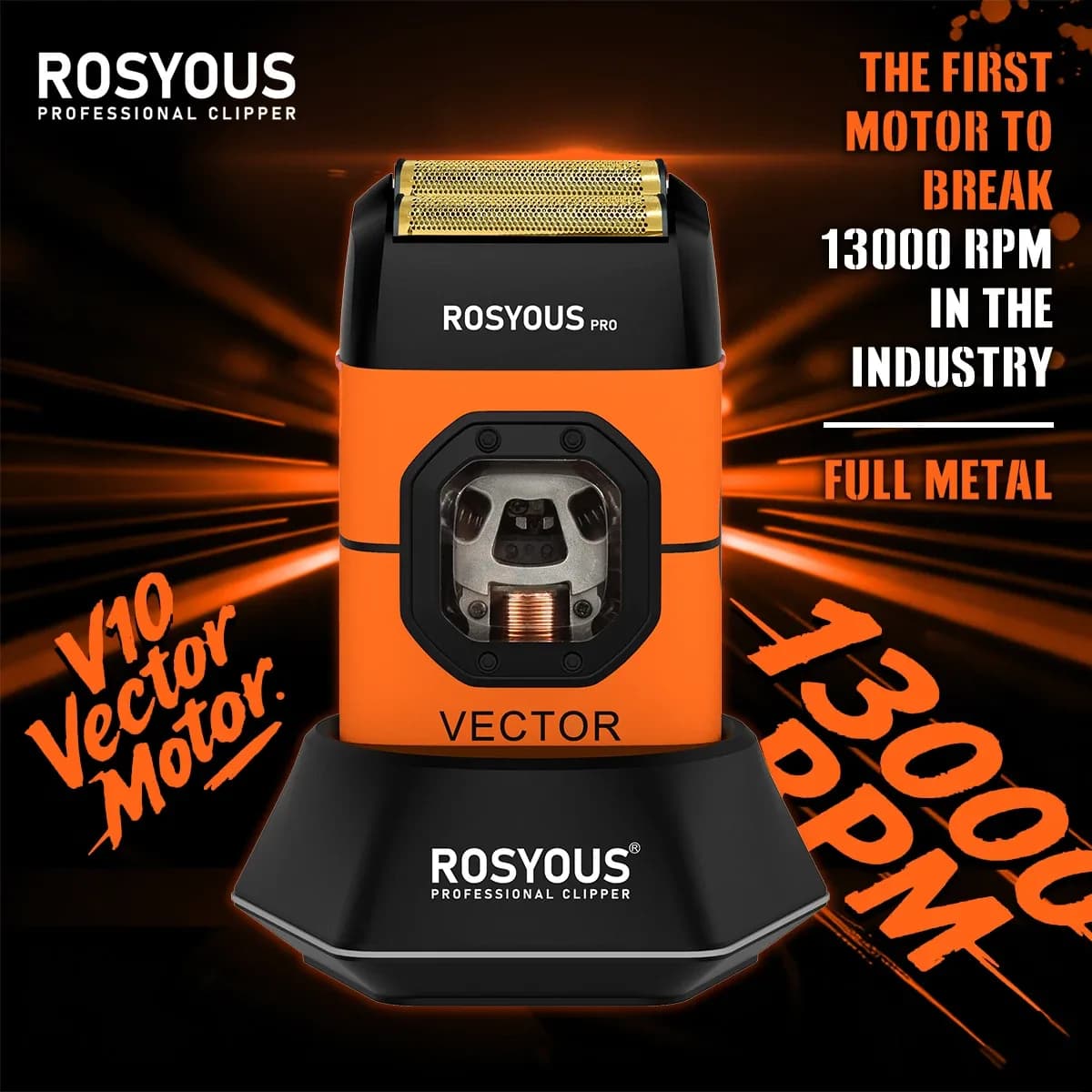 Rosyous RS-999 Electric Shaver – 13000 RPM Magnetic Motor