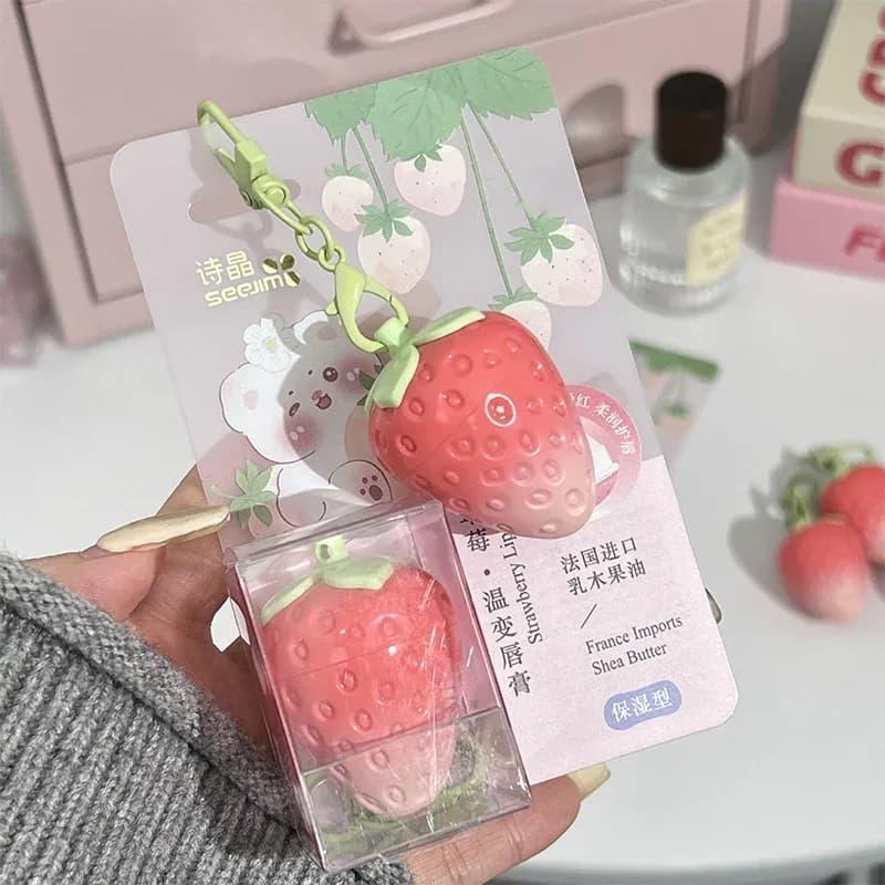 Strawberry Temperature-Changing Lip Balm – Intense Hydration