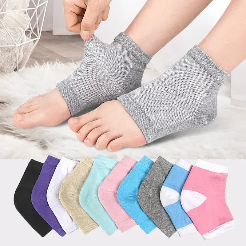 Silicone Moisturizing Gel Heel Socks – Reusable Foot Care