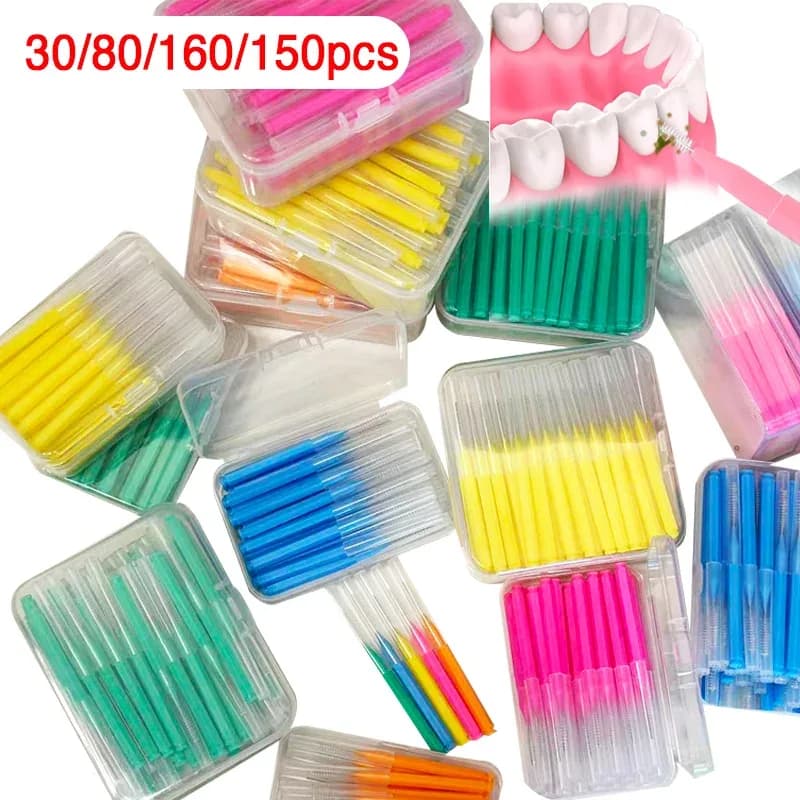 I-type push-pull interdental brushes, 0.6‑1.5 mm (30‑160 pcs)