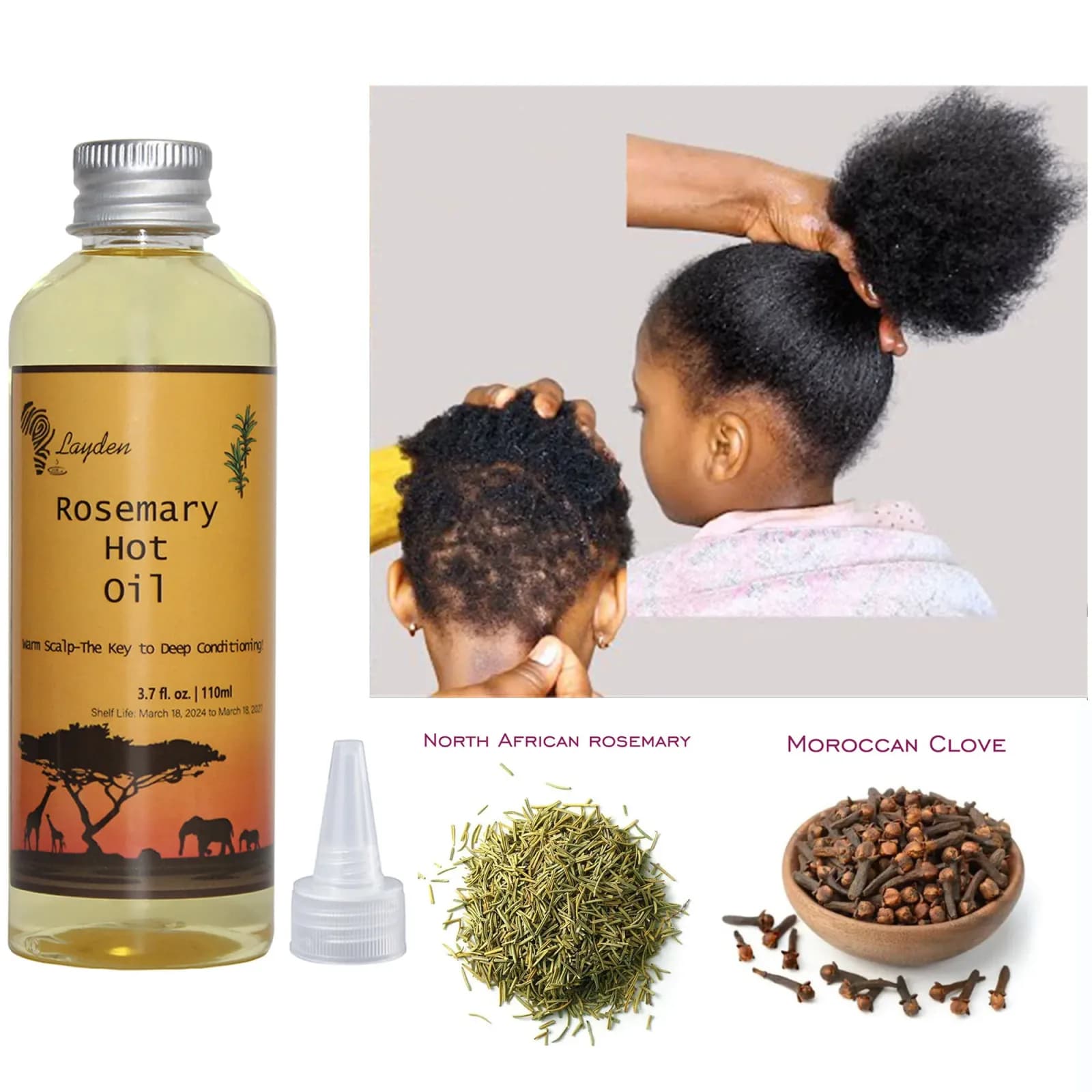 African Rosemary & Clove Hot Oil – 110 ml