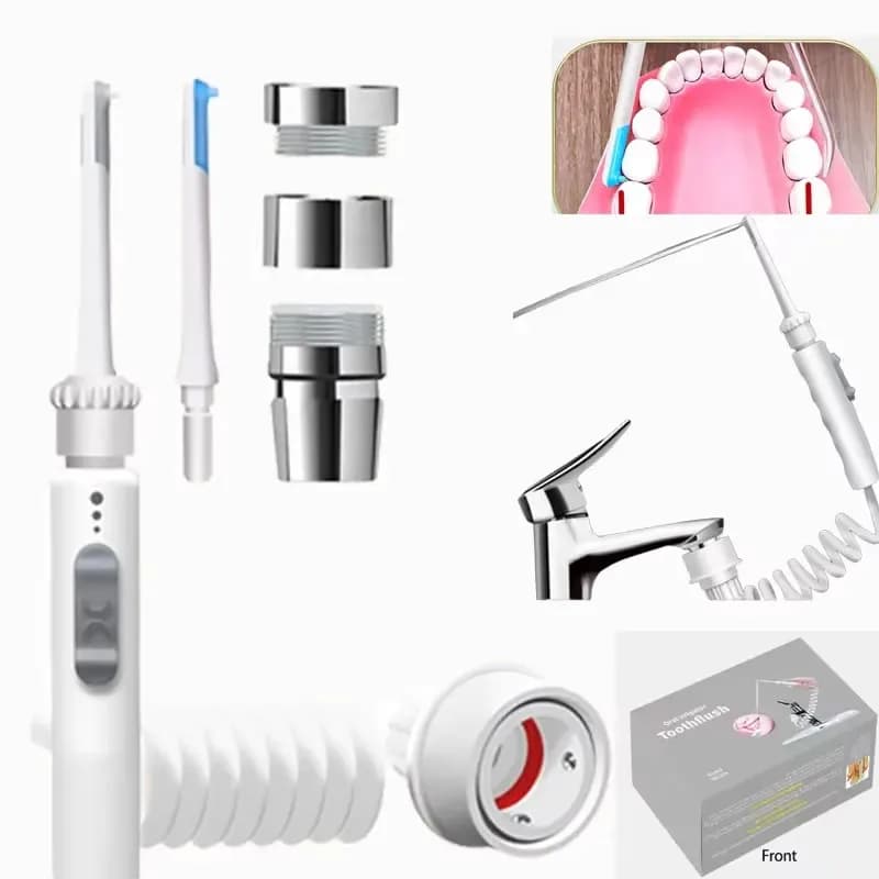 Faucet‑Mounted Water Dental Flosser