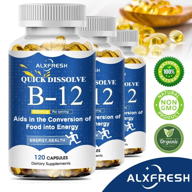 Vitamin B12 Capsules – Energy & Mood Support