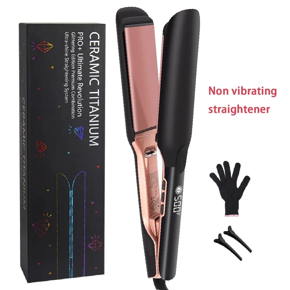 wide‑plate hair straightener with 500°F heating — image 8