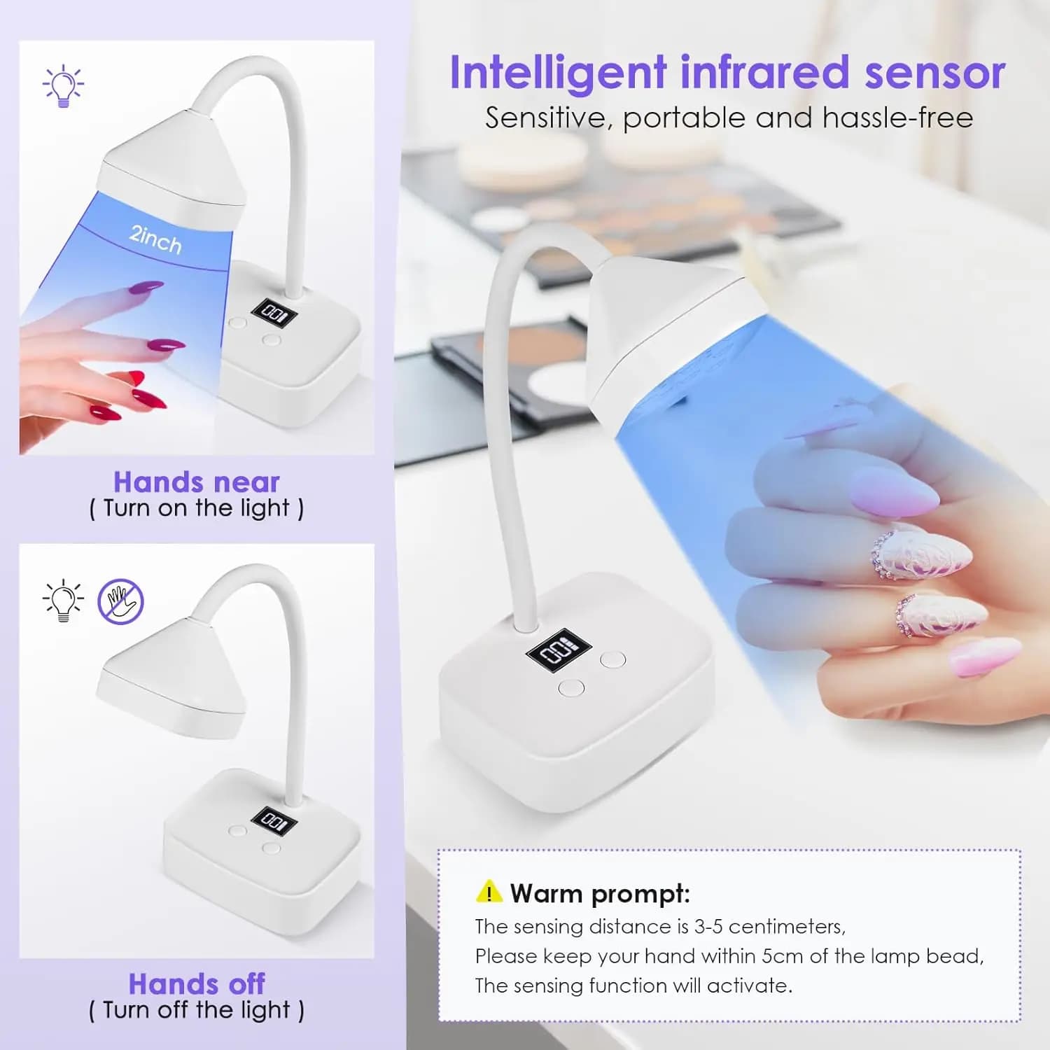 wireless rechargeable LED nail dryer — image 3