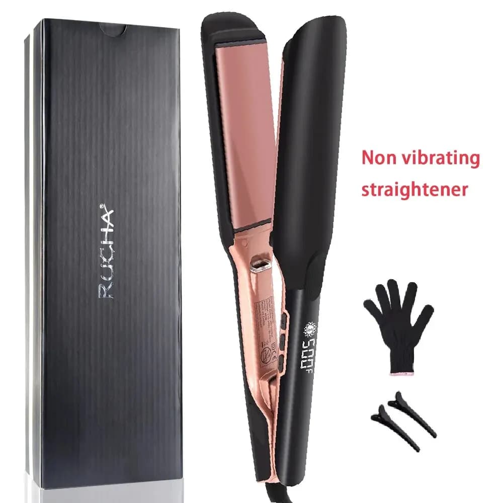 wide‑plate hair straightener with 500°F heating — image 7