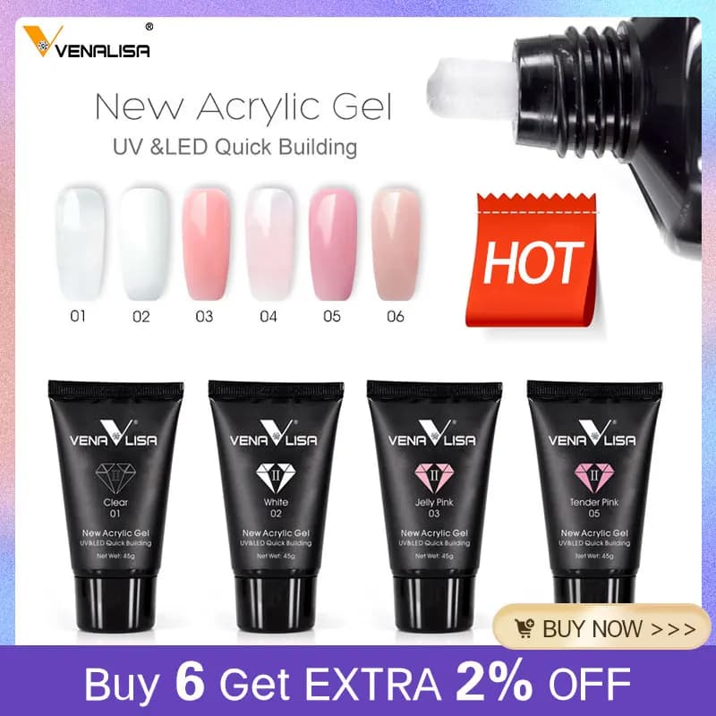 Acrylic gel nail extension soak-off UV LED bottle — image 1