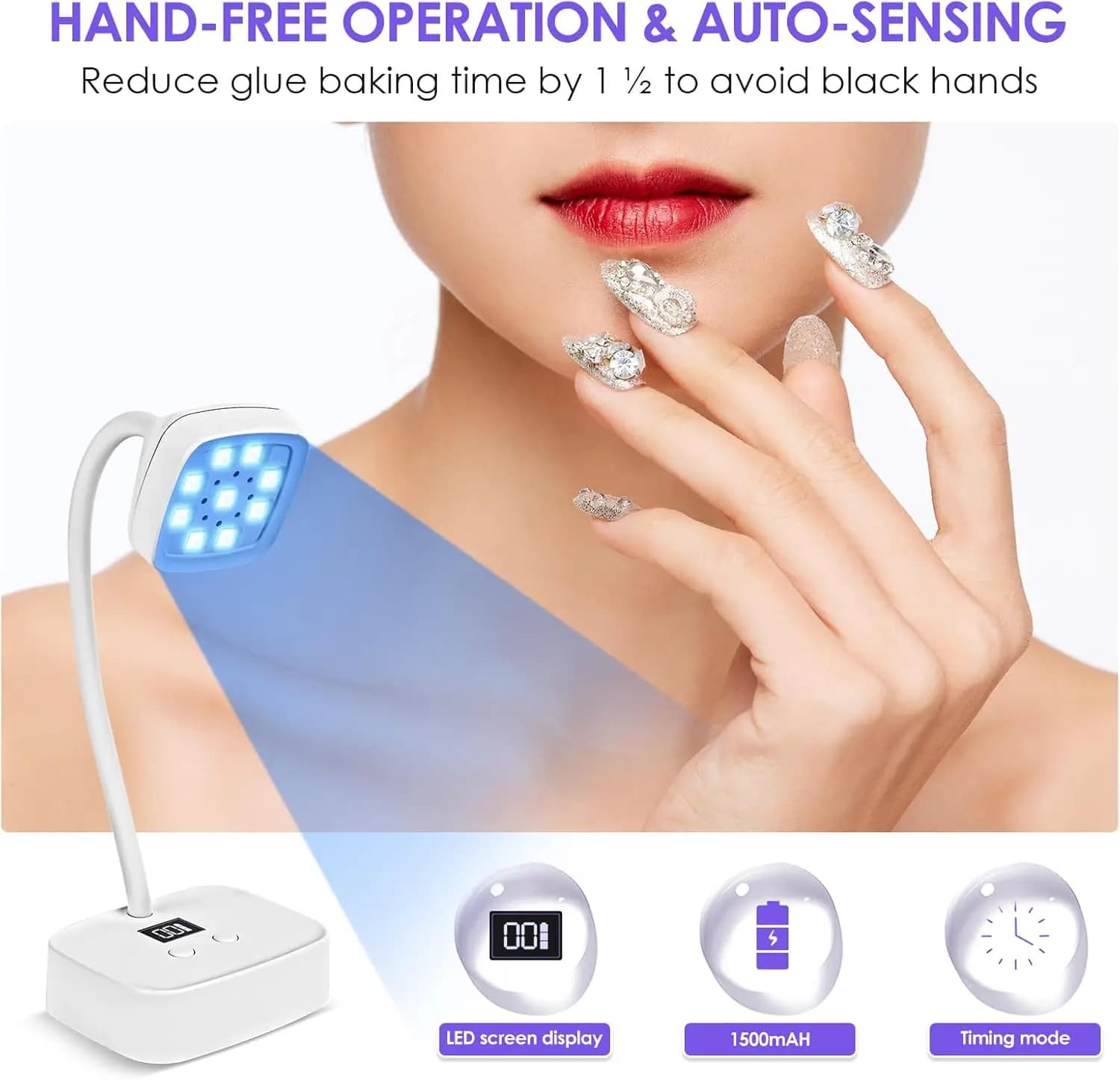 wireless rechargeable LED nail dryer — image 6