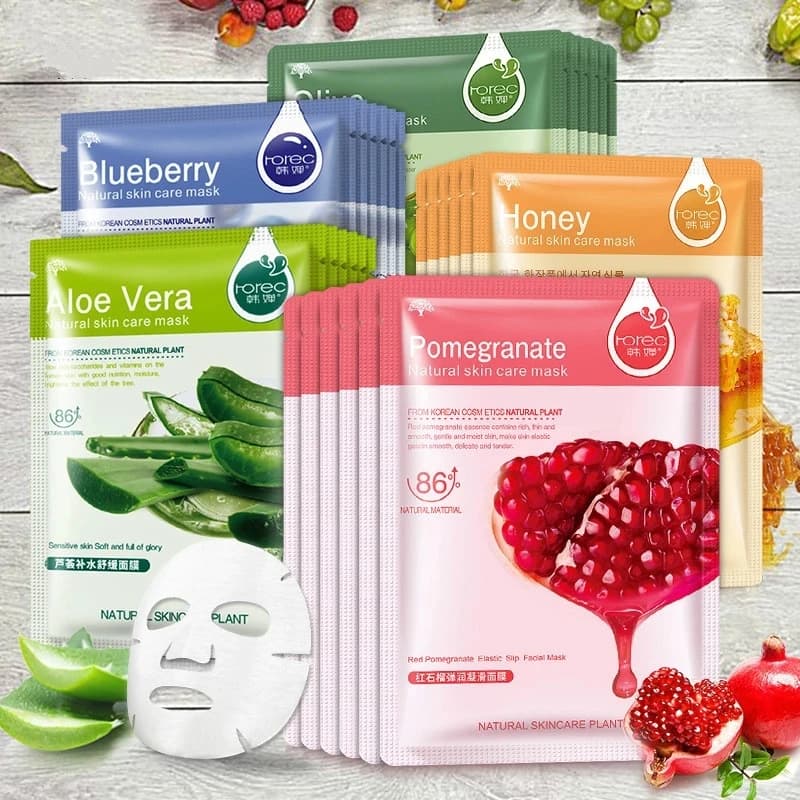 Natural Fruit & Plant Facial Mask – Moisturizing & Oil‑Control