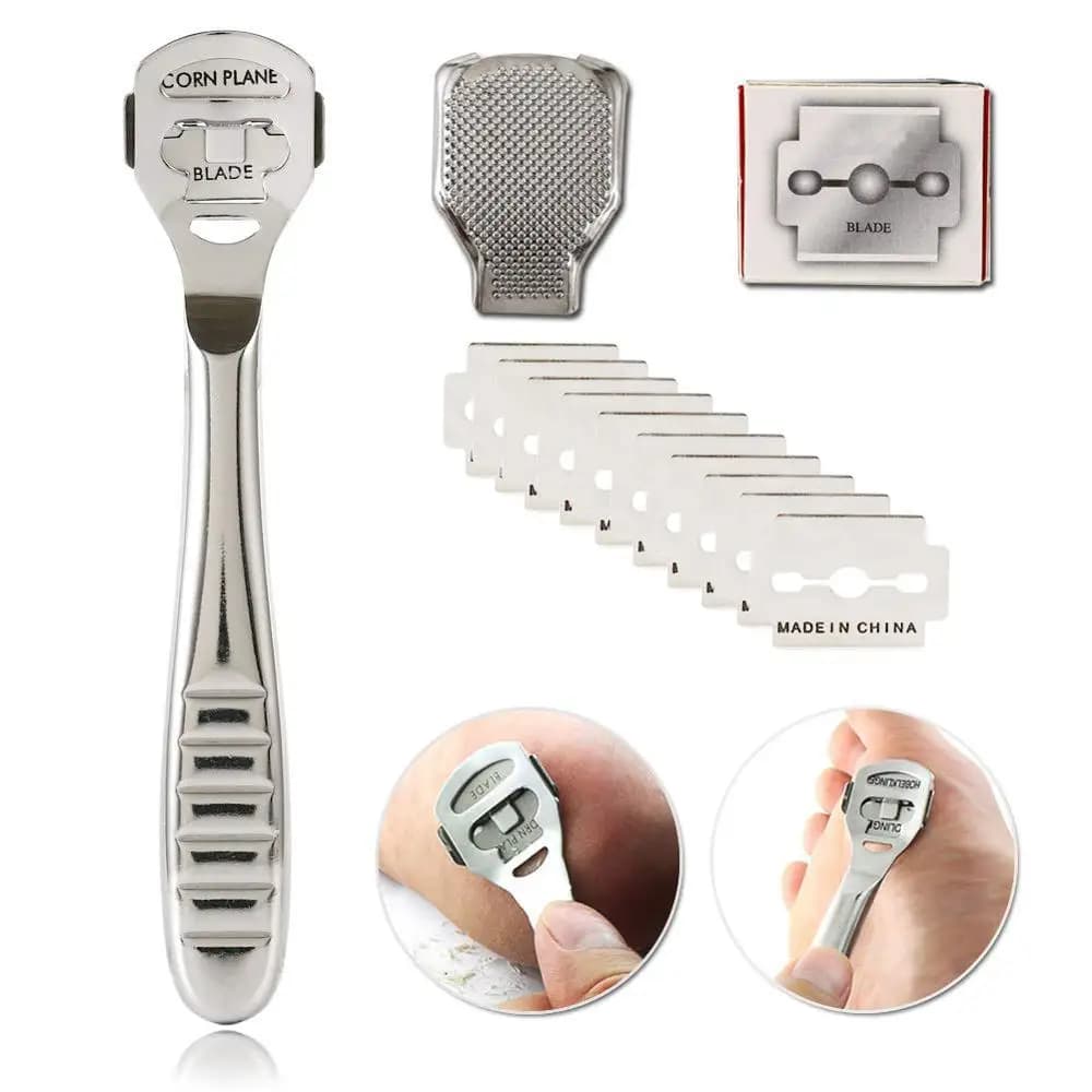 Stainless steel foot callus shaver with 10 blades — image 4