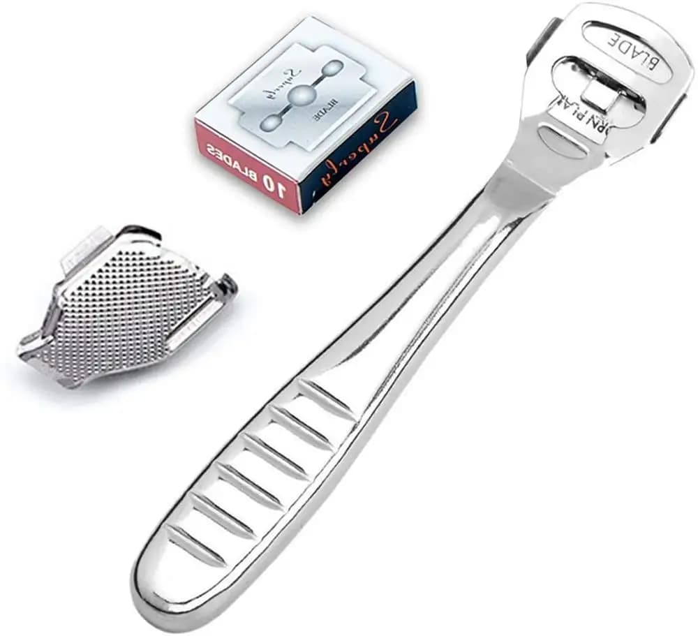 Stainless steel foot callus shaver with 10 blades — image 8