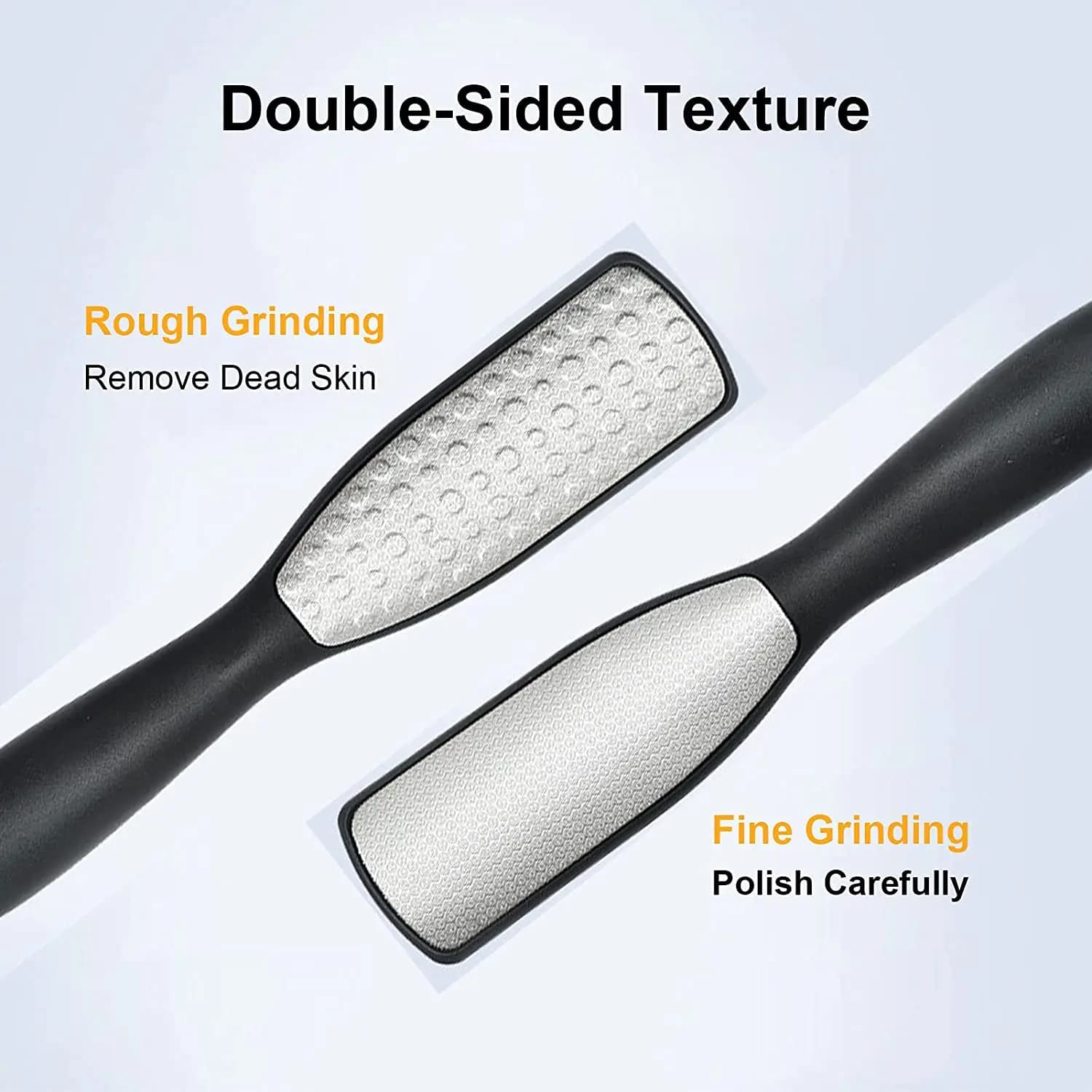 Stainless steel double‑sided heel scraper and foot file — image 2