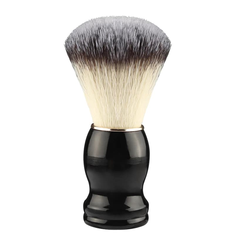 Wooden beard shaving brush with natural bristles — image 8