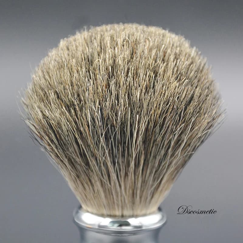handcrafted badger hair shaving brush with resin handle — image 4