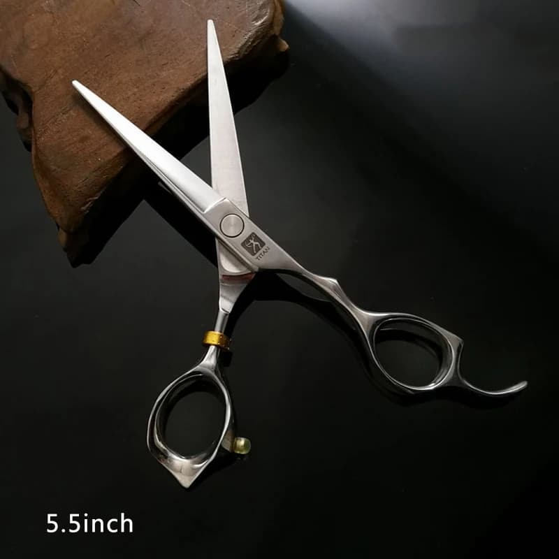 Titan 5.5 inch professional barber hair scissors made of Japan 440C steel — image 7