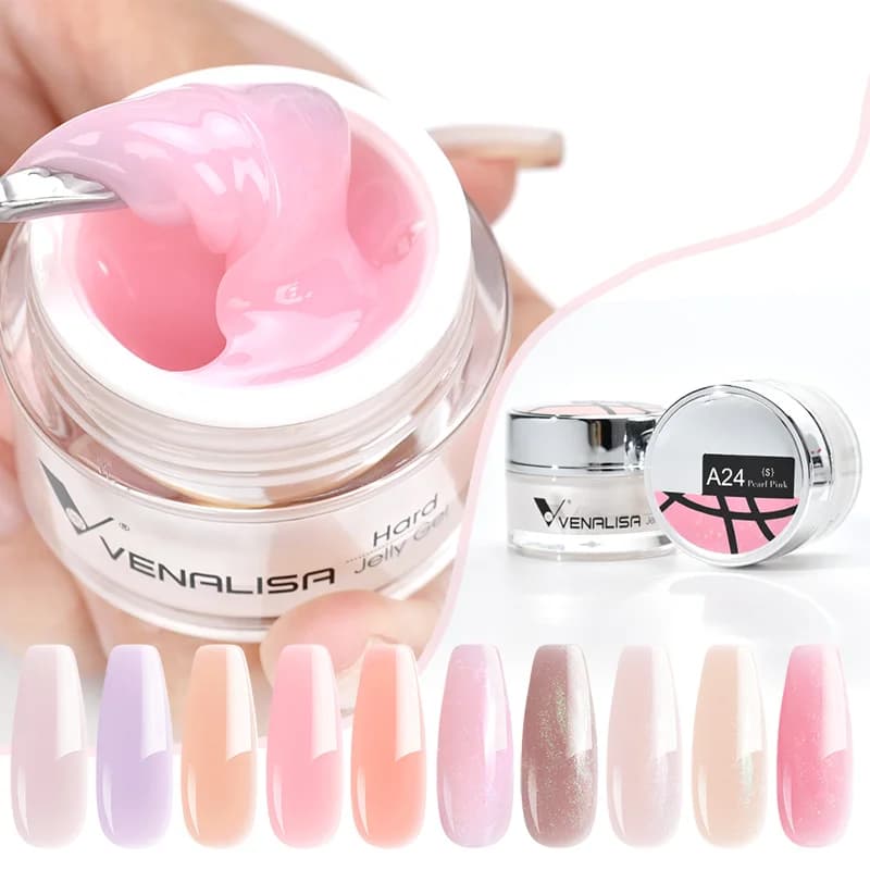 clear pearl glitter nail extension gel tube — image 3