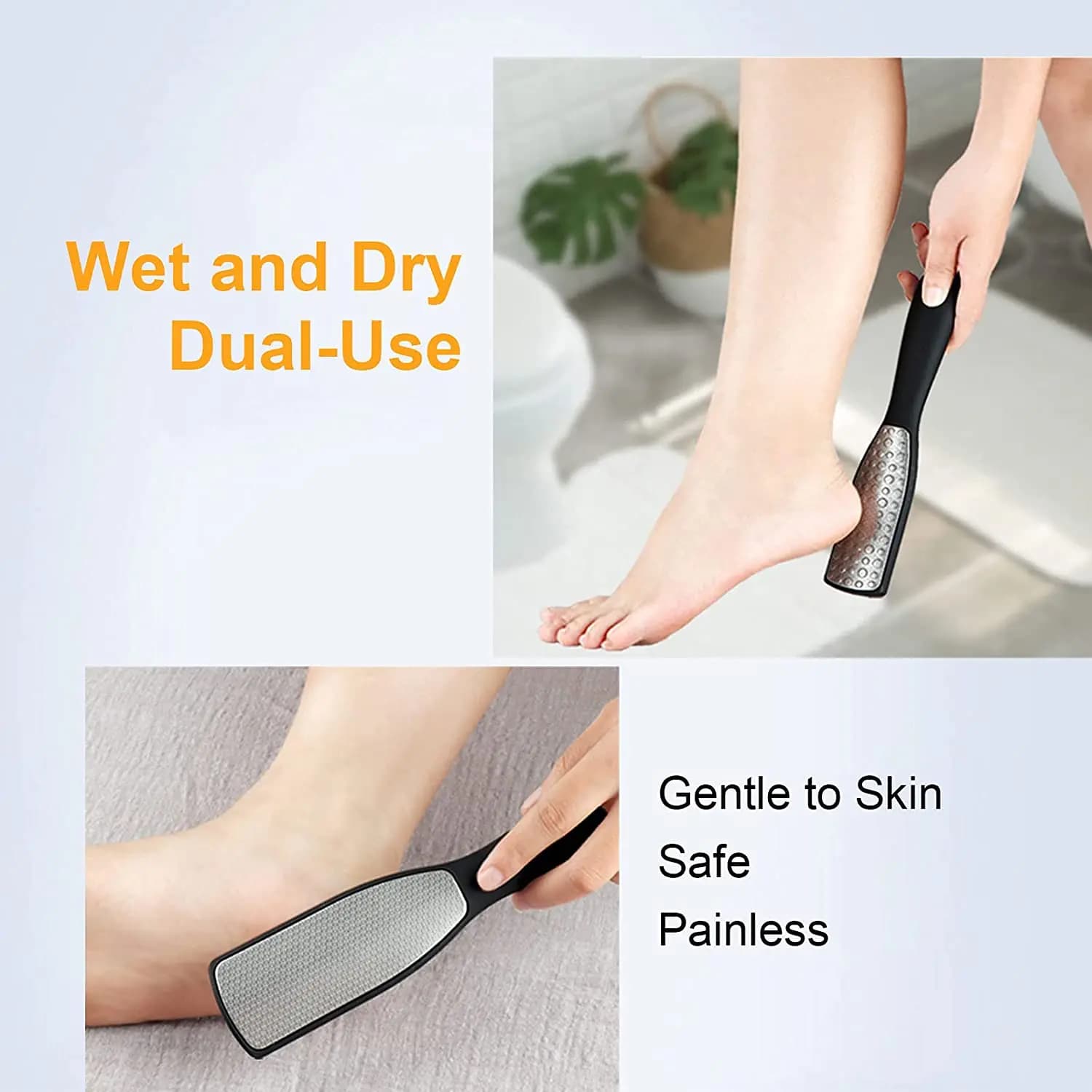 Stainless steel double‑sided heel scraper and foot file — image 4