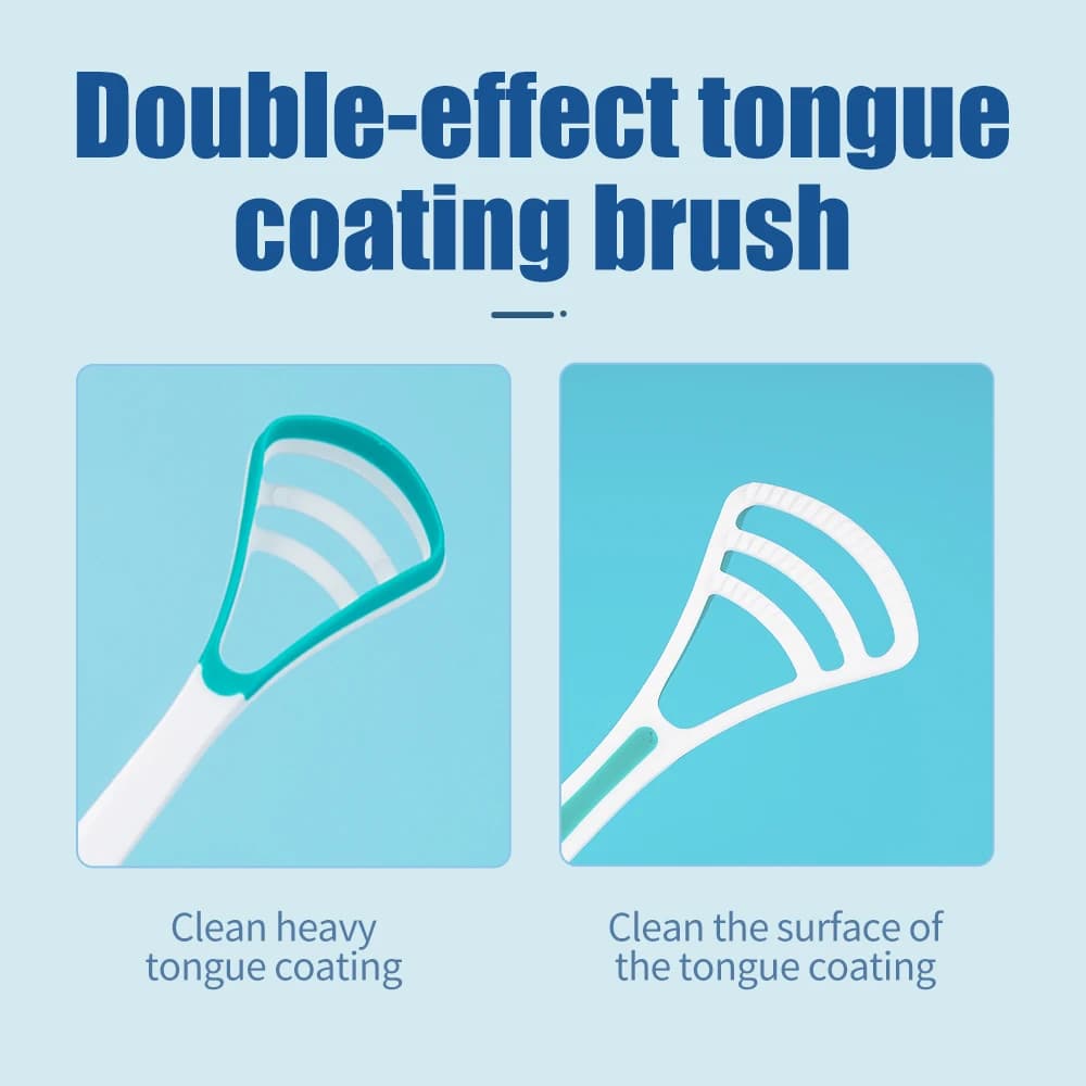 Food‑grade silicone tongue scraper brush in three colors — image 6