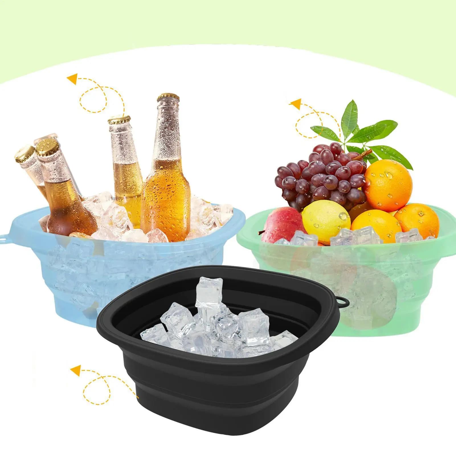 foldable silicone face ice bath bowl — image 4