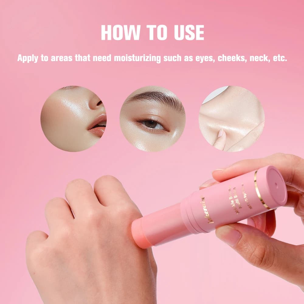 Pink hydrating facial balm stick — image 6