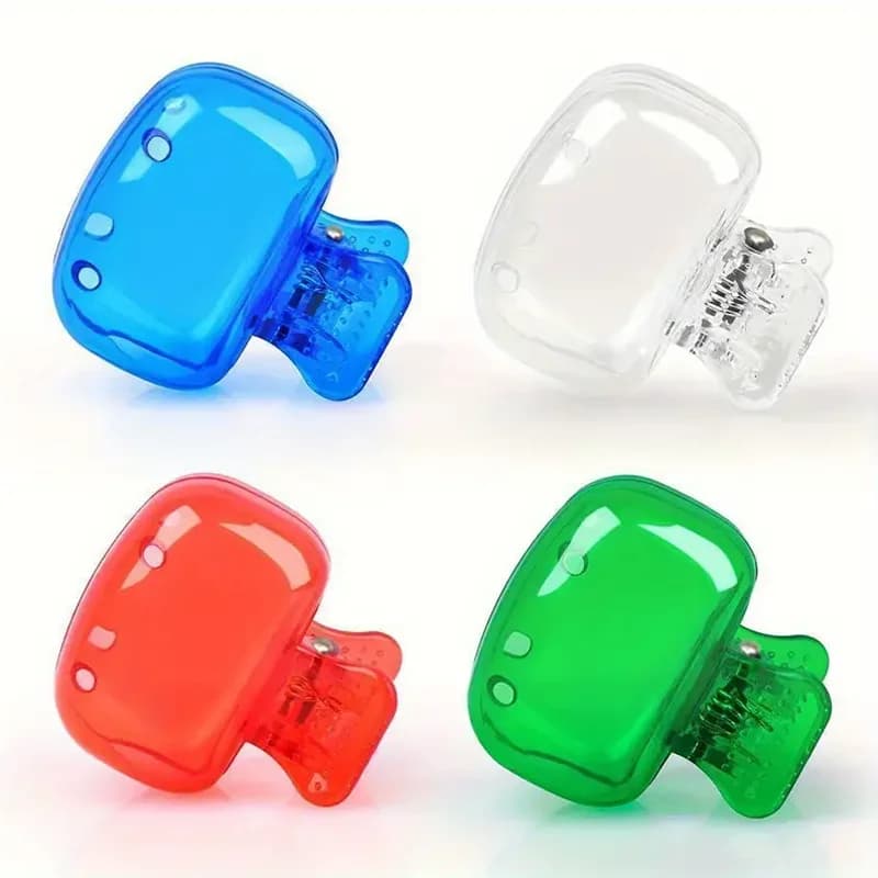 four‑piece toothbrush storage clip for travel — image 7