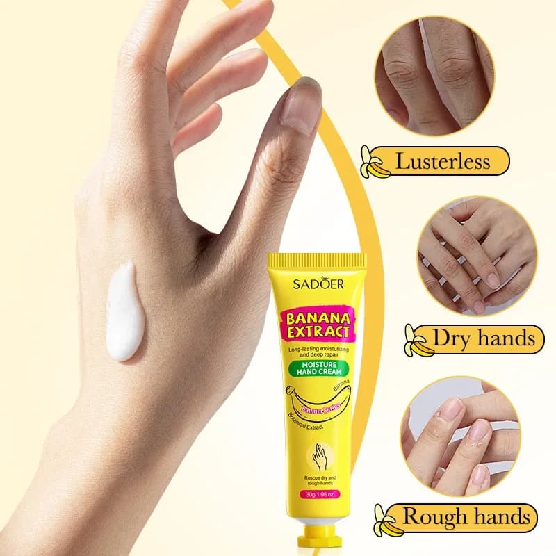 banana scented hand cream tube — image 5