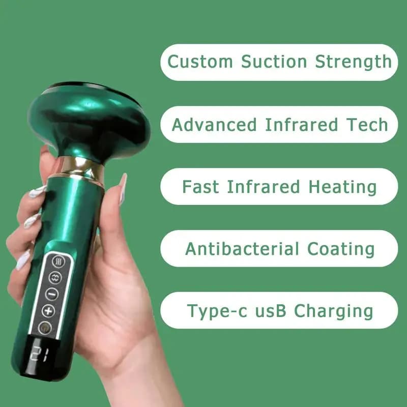 handheld anti-cellulite massager with heat and suction cup — image 6