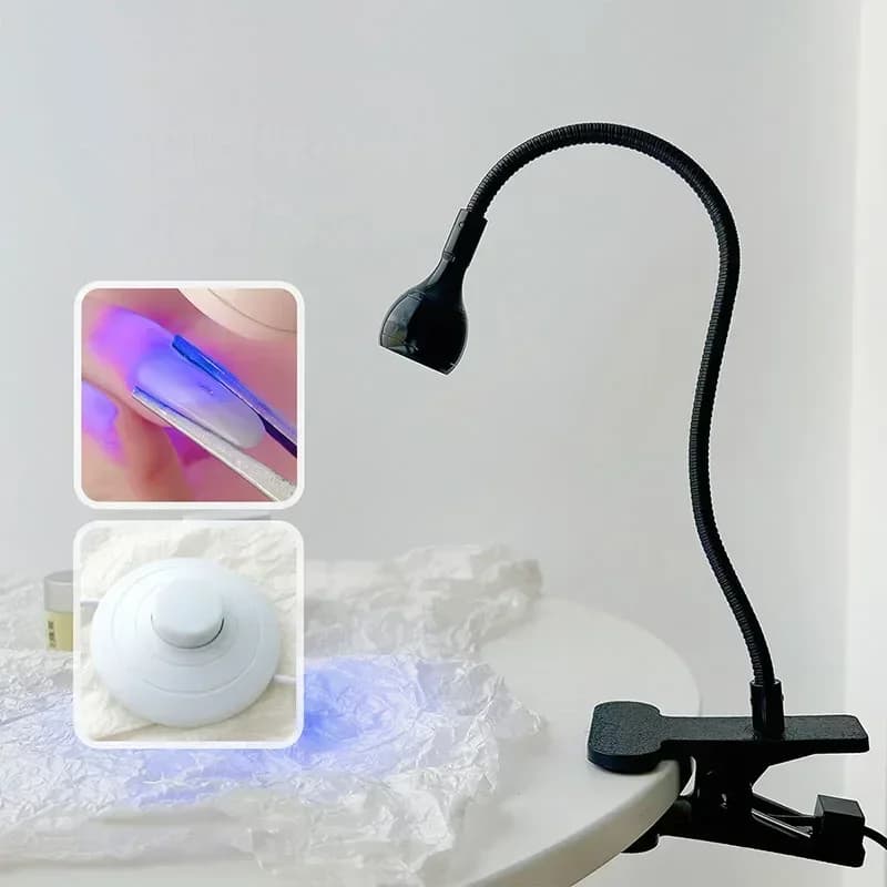 UV LED nail dryer with adjustable head and foot pedal — image 7