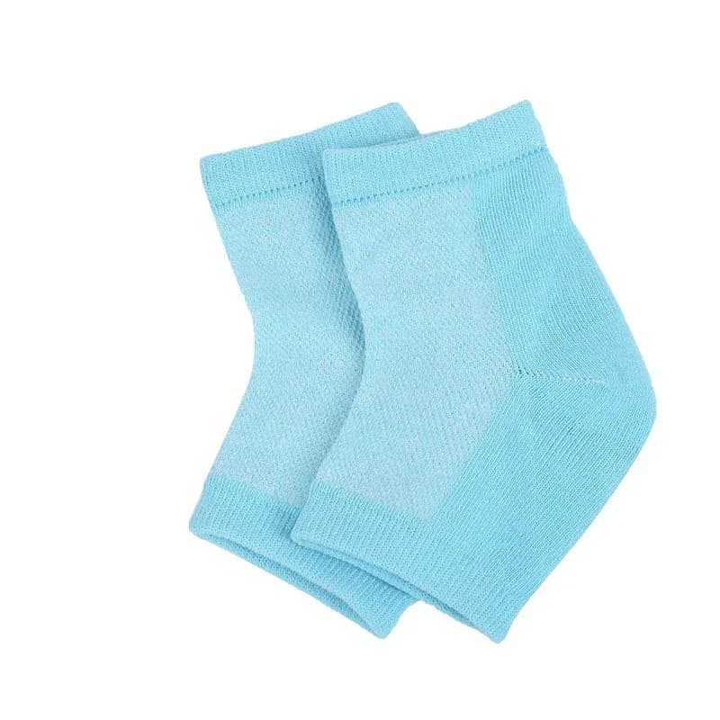 Reusable silicone gel heel socks for moisturizing cracked feet — image 7