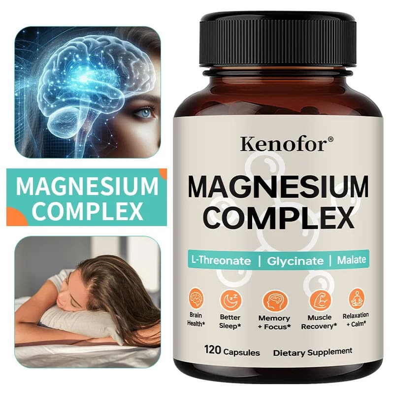 bottles of magnesium complex supplement with threonine glycine malate — image 1
