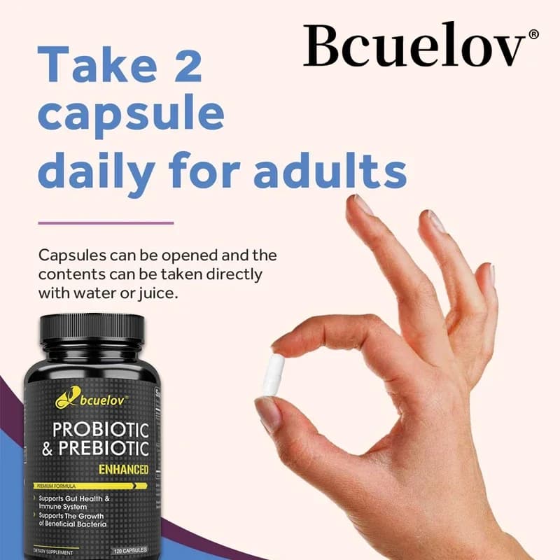 bottle of probiotic and prebiotic supplement — image 6
