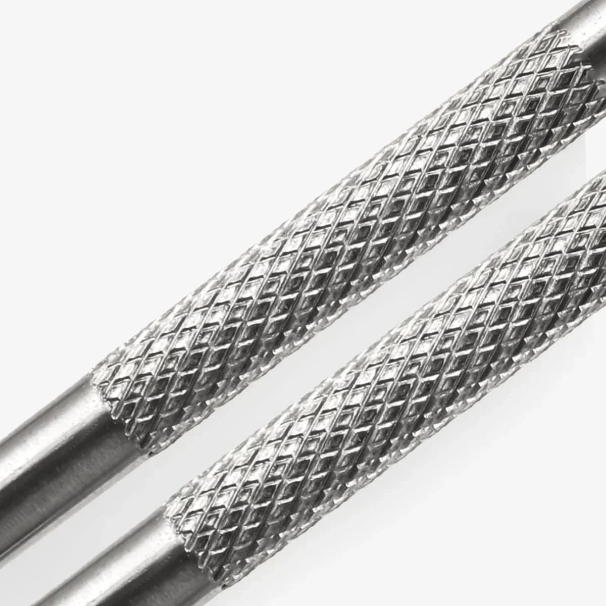 double-ended stainless steel manicure tool with file and cuticle pusher — image 3