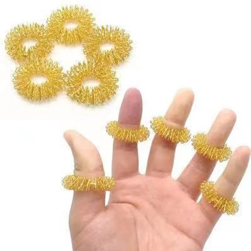 set of stainless steel finger massage rings — image 5