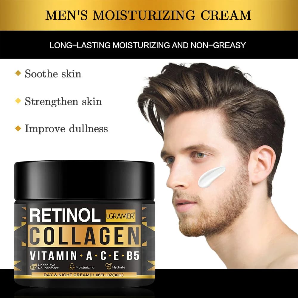 Retinol collagen face cream for men — image 2