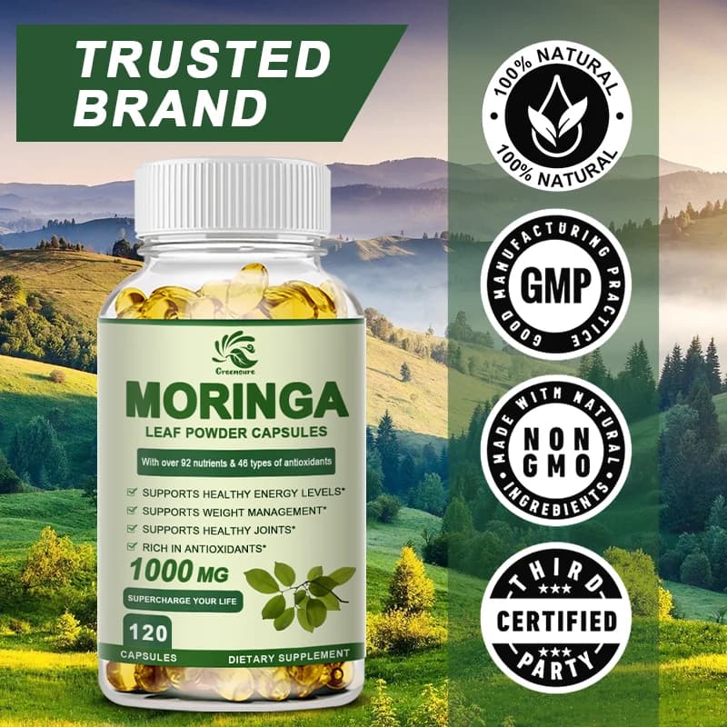 bottles of moringa extract capsules — image 3