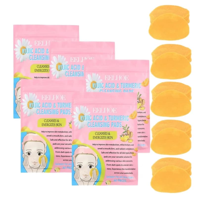 turmeric kojic acid lemon facial exfoliating pads — image 7