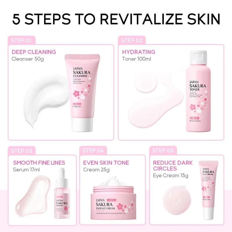 LAIKOU Sakura 5-piece skin care set — image 3