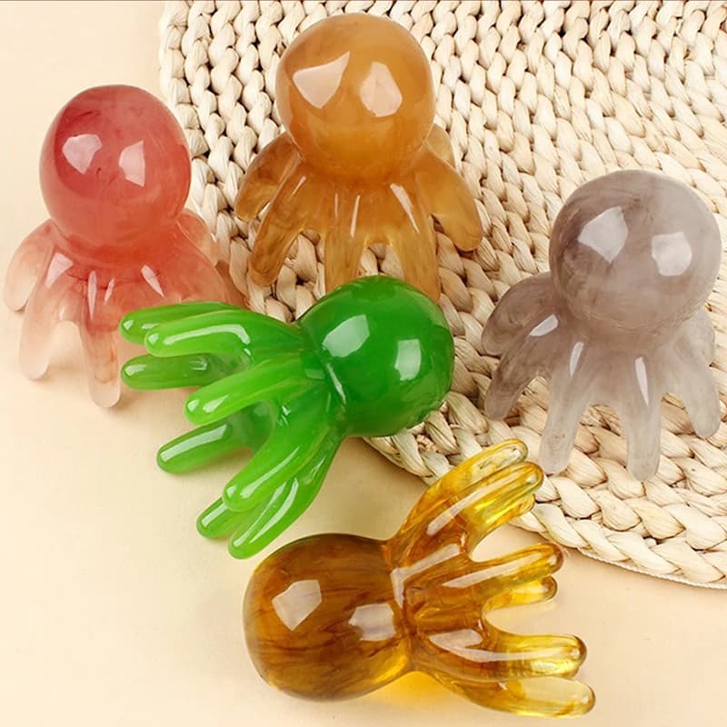 octopus-shaped resin gua sha tool — image 4