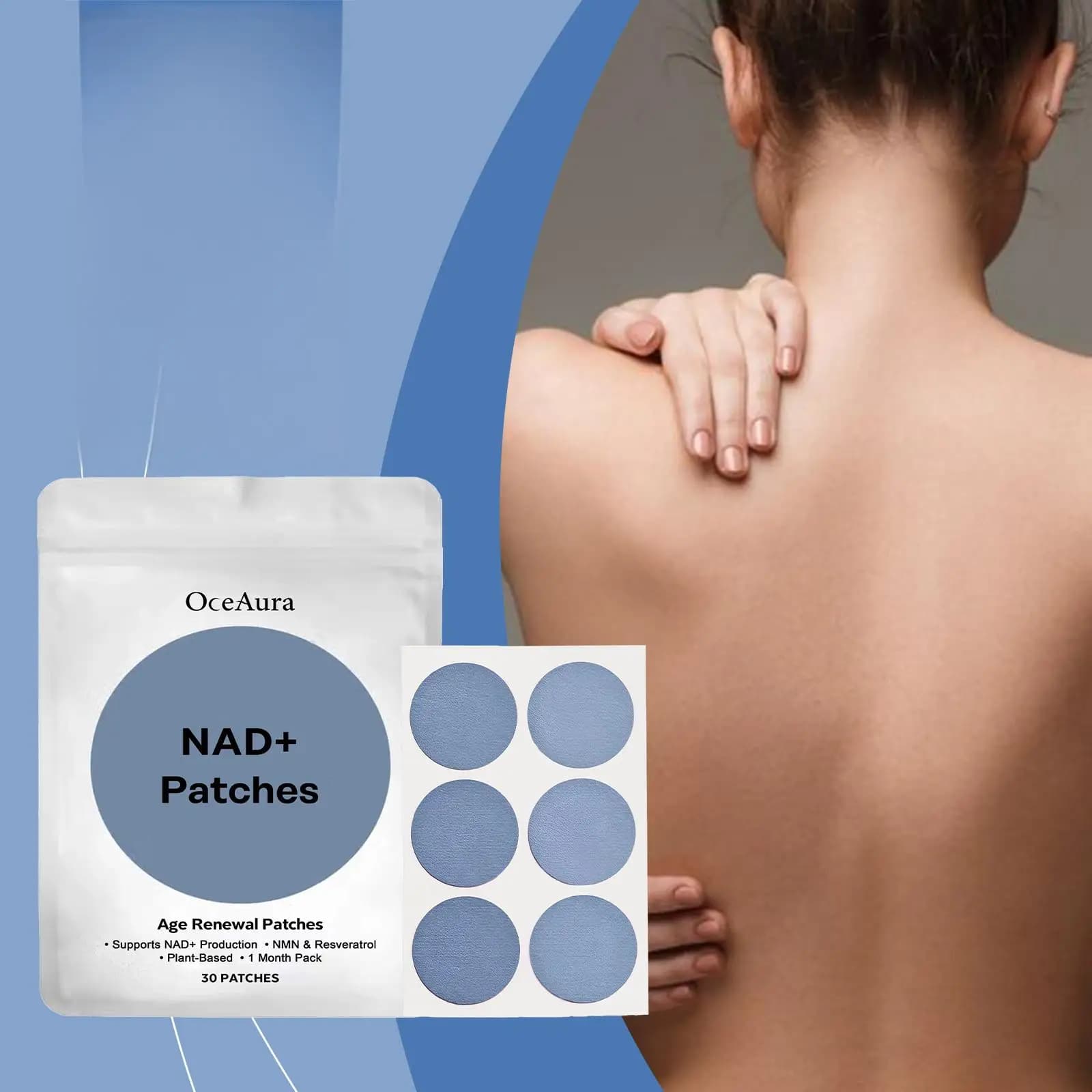 OceAura NAD+ Energy Boost Patches