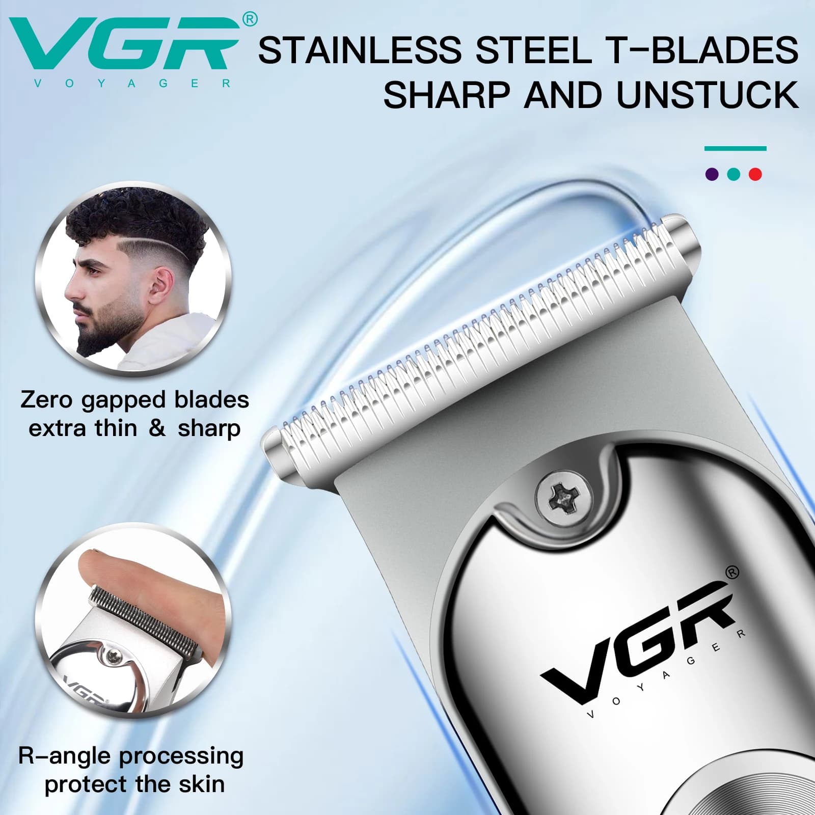 VGR wireless hair clipper for men — image 3