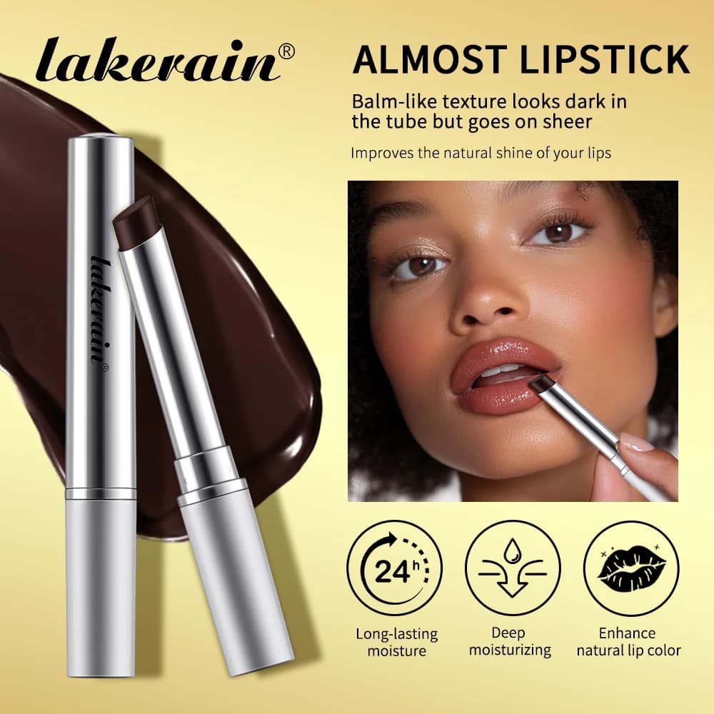 Vitamin E tinted lip balm in black honey shade — image 3