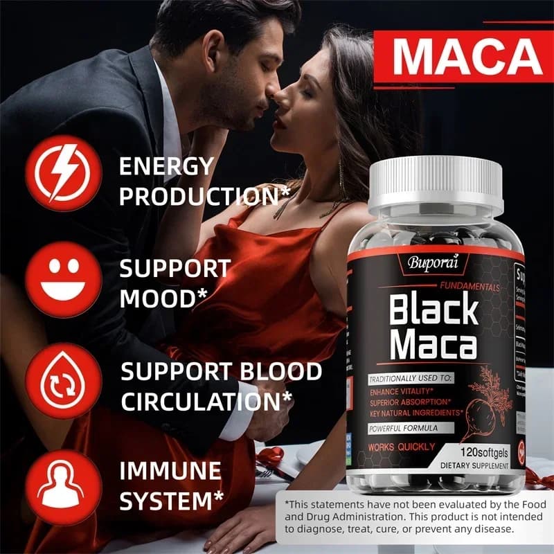 bottle of black maca supplement — image 4