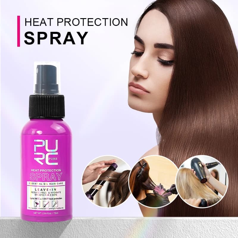 Heat protectant spray bottle with coconut oil formula — image 1
