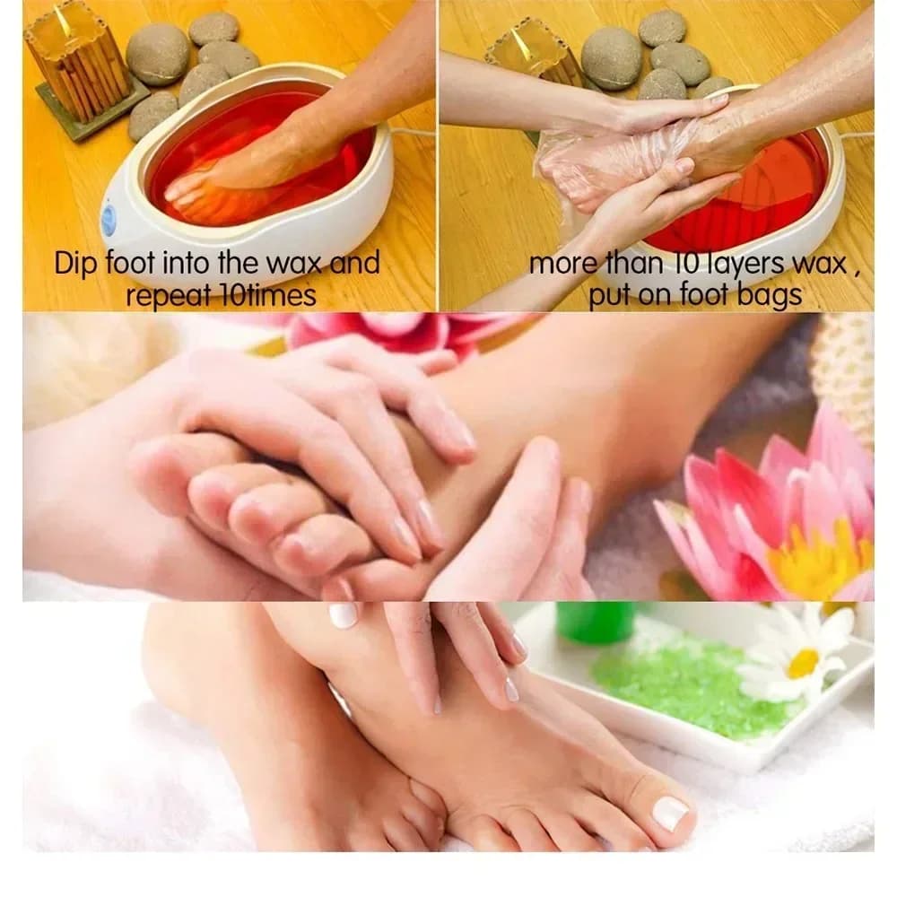 Disposable foot moisturizing socks in transparent bag — image 6